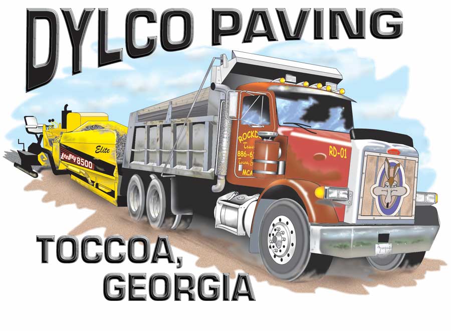paving truck graphic